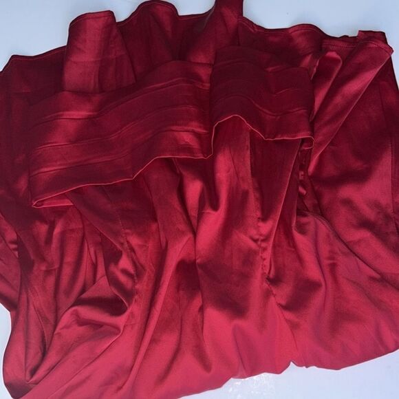 NWOT Lucy in the Sky Red Draped A-Line Dress Sz L - Picture 7 of 11